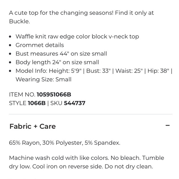 BKE Lace up pieced Waffle knit raw edge color block v-neck top-Olive - Picture 8 of 8